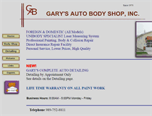 Tablet Screenshot of garysautobody.com